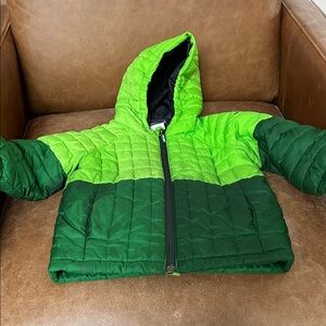 Columbia Two-Tone Green Kids Puffer Jacket